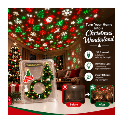 ChristmasGlow™- USB Christmas Tree Projector