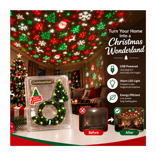 ChristmasGlow™- USB Christmas Tree Projector